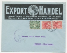 Firma envelop Bussum 1918 - Export / Handel / Globe