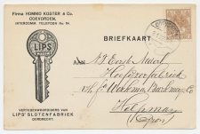 Firma briefkaart Coevorden 192 - Lips / Sleutel