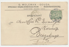 Firma briefkaart Gouda 1915 - Snijbloemen / Rozen