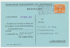 Briefkaart Den Haag 1939 - Telefoondienst