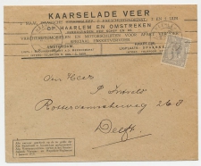 Firma envelop Haarlem 1924 - Kaarselade Veer / Pakschuitdienst  