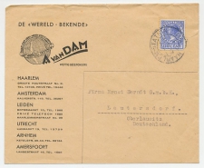 Firma envelop Haarlem 1933 - Wereld / Globe