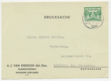 Firma briefkaart Hillegom 1940 - Bloembollen