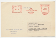 Firma briefkaart Hillegom 1951 - Bloembollen