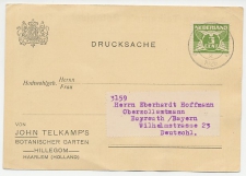 Firma briefkaart Hillegom 1926 - Bloembollen