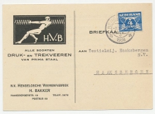 Firma briefkaart Hengelo 1938 - Druk- en Trekveeren