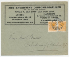 Firma envelop Leiden 1925 - Coupons / Wollen / Zijden