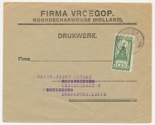 Firma envelop Noordscharwoude 1924 - Firma Vroegop 