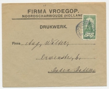 Firma envelop Noordscharwoude 1925 - Firma Vroegop 