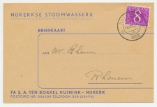 Firma briefkaart Nijkerk 1958 - Stoomwasserij