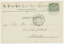 Firma briefkaart Oude Wetering 1907 - Banketbakkerij