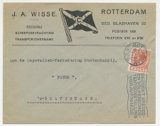 Firma envelop Rotterdam 1930 - Reederij