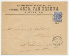 Firma envelop Rotterdam 1894 - Stoom- Grut- en Meelmolen