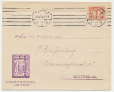 Envelop Rotterdam 1914 - Studentenvereniging / Uil