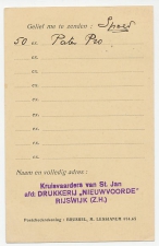 Briefkaart Rijswijk 1932 - Kruisvaarders St. Jan