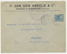 Firma envelop Santpoort 1916 - F. van den Abeele