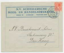 Firma envelop Schiedam 1927 - Boek- en Handelsdrukkerij