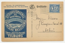 Firma briefkaart Tilburg 1921 - Ververij / Wasserij / Regenboog 