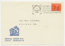 Firma briefkaart Utrecht 1956 - Dental Union