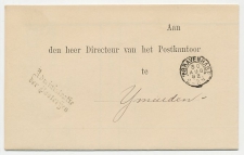 Dienst Posterijen Den Haag - IJmuiden 1892  Onbestelbare stukken