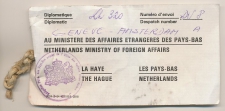 Postzaklabel VN Zwitserland - Den Haag - Diplomatieke post