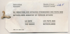 Postzaklabel NAVO Belgie -  Den Haag - Diplomatieke post