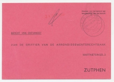 Dienst PTT Beekbergen - Zutphen 1968 Bericht van Ontvangst