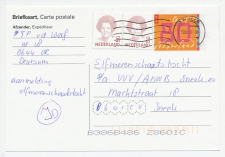 Briefkaart Deersum 2000 - Bijfrankering betaling schaatstocht
