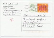 Briefkaart Brakel 2000 - Bijfrankering betaling schaatstocht