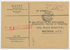Dienst Den Haag - USA 1950 - Taxe Percue