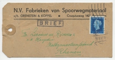 Em. Hartz Amsterdam - Rhenen 1947 - Adreslabel