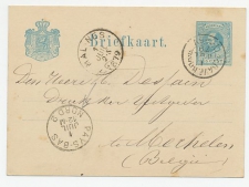 Briefkaart Den Haag - Belgie 1879 - Grensstempel