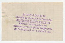 Gorinchem - Rotterdam 1892 - Expeditiedienst