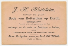 Dordrecht - Rotterdam 1885 - Bodedienst / Boodschappenkaart