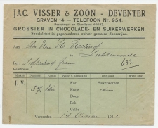 Deventer - Lichtenvoorde 1932 - Begeleidingsbrief