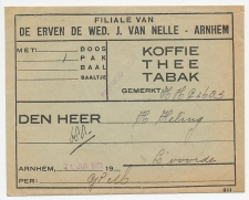 Arnhem - Lichtenvoorde 1933 - Begeleidingsbrief