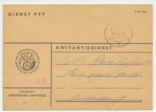 Dienst PTT Stein - Amsterdam 1958  - Kwitantiedienst