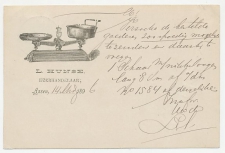 Firma briefkaart  Assen 1896 - Weegschaal