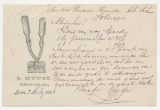 Firma briefkaart  Assen 1896 - Tondeuse - Kappersartikelen