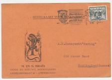 Firma briefkaart  Amsterdam 1940  - Boekhandel Israel - Amfibie