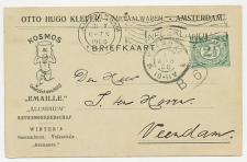 Firma briefkaart  Amsterdam 1906 - Kosmos / Emaille