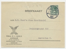 Firma briefkaart  Alkmaar 1931 - Wijn / Cognac / Distillateur   