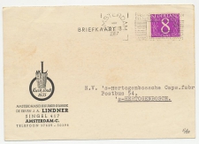 Firma briefkaart  Amsterdam 1957 - Kurkenfabriek