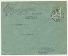 Firma envelop Alkmaar 1938 - Muziekhandel