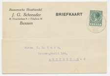 Firma briefkaart Bussum 1933 - Houthandel