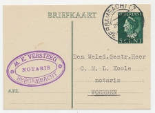 Briefkaart Bergambacht 1946 - Notaris