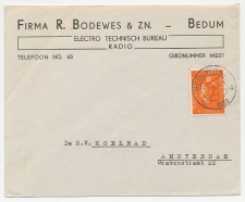 Firma envelop Bedum 1938 - Electro Technisch Bureau / Radio