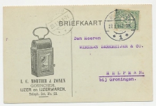 Firma briefkaart Gorinchem 1914 - IJzerwaren / Lamp