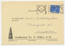 Firma briefkaart Groningen 1953 - Boekbinderij