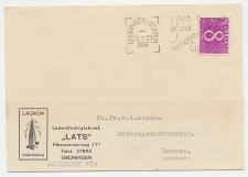 Firma briefkaart Groningen 1958 - Lederkledingfabriek